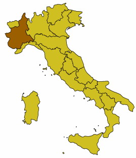 Пьемонт на карте Италии